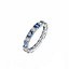 Anillo Salvatore de plata con espinel azul y circonitas blancas